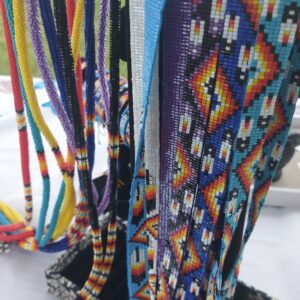 Multi colored Lanyards peyote and brick stitch